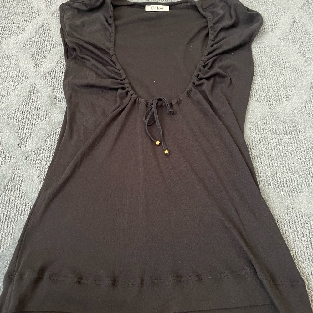 Vintage sheer black Chloe top. Rare.